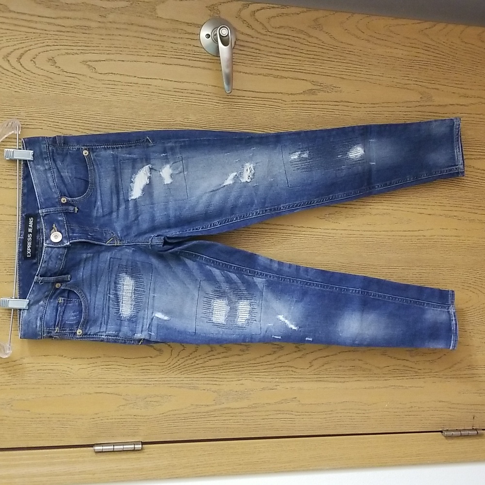 Express Ankle Legging Stella Low Riise Distressed Jeans